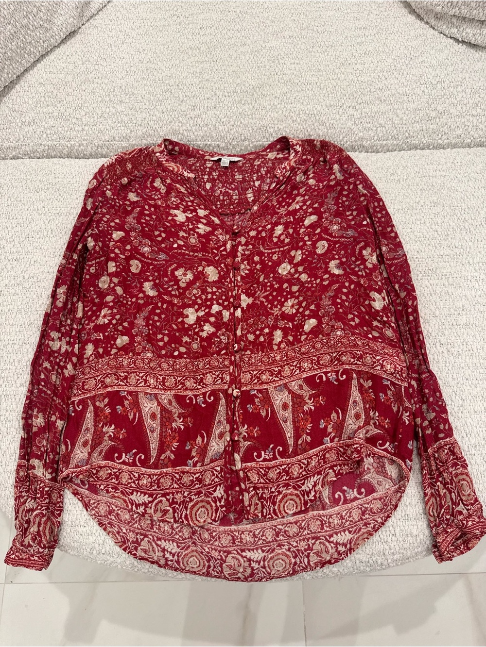 Lucky Brand Boho Oversized Long Sleeve Top
